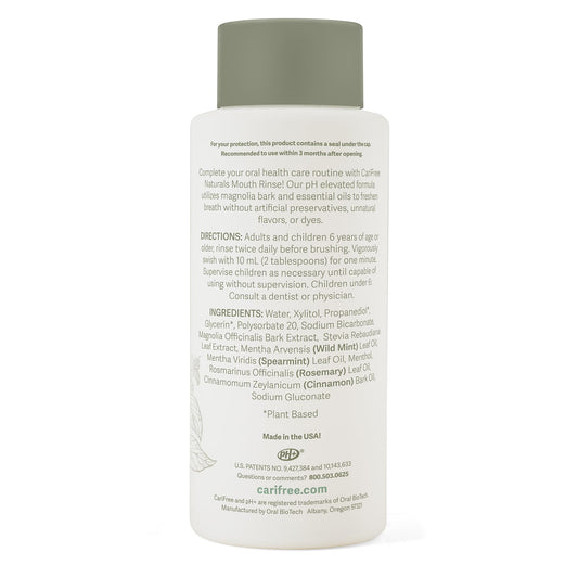 Close-up of Magnolia Bark extract on mouth rinse label