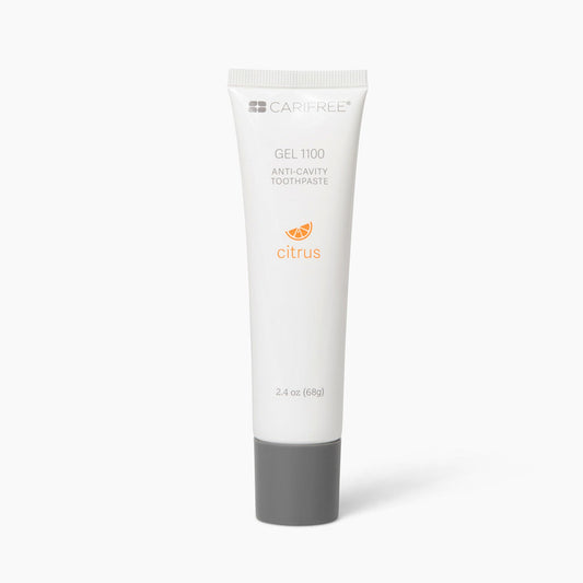 CariFree Gel 1100 Citrus toothpaste tube and packaging