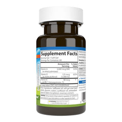 Carlson Vitamins A, D3, K2 bottle with soft gels