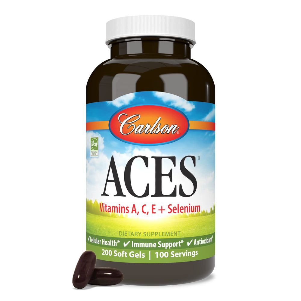 Carlson ACES nutrition label detailing ingredients