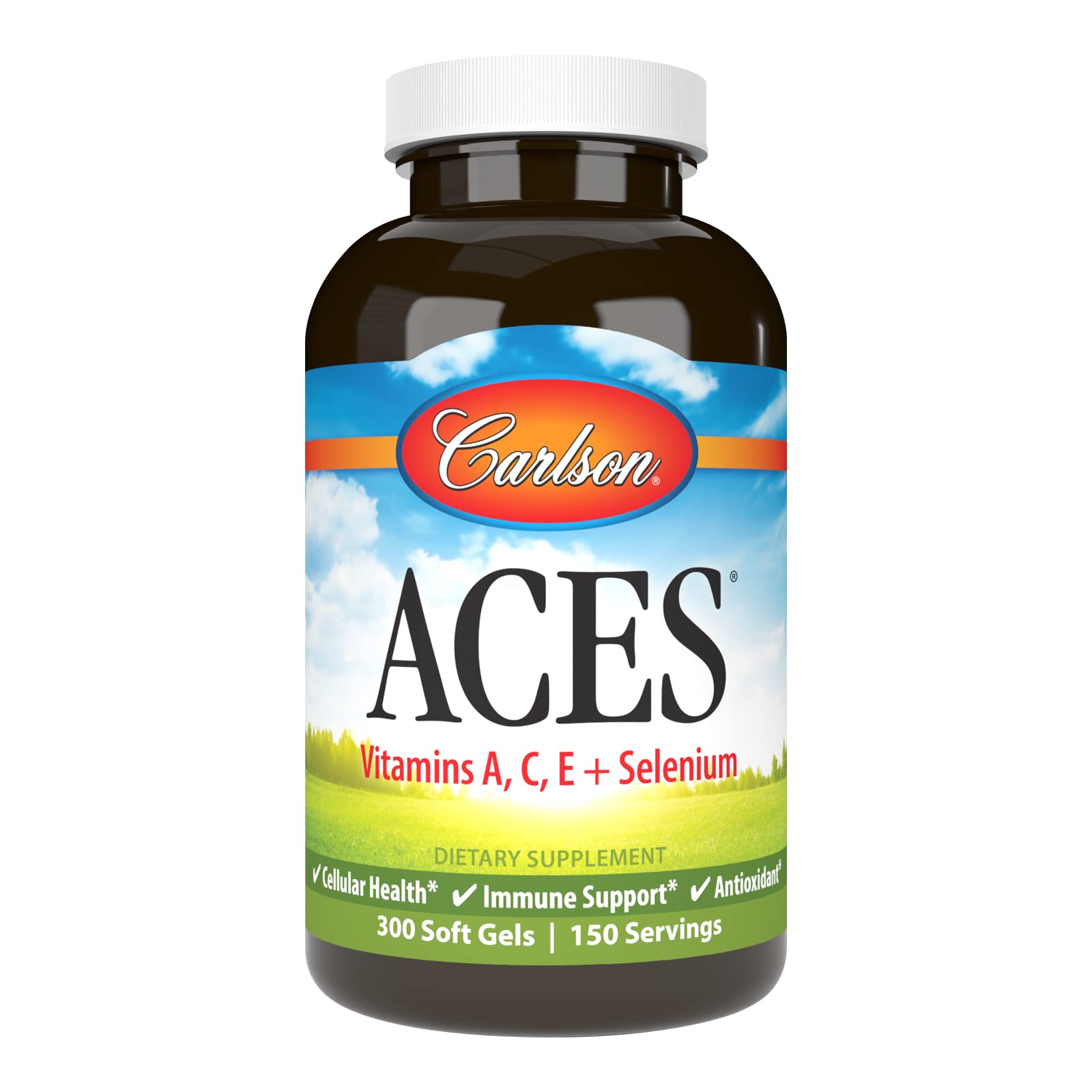 Carlson ACES 300 Softgels bottle – front view