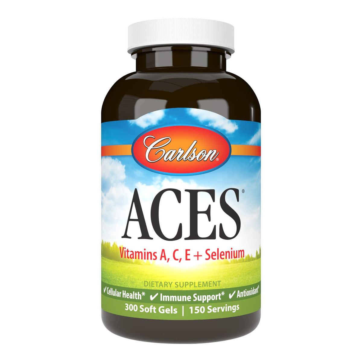 Carlson ACES 300 Softgels bottle – front view