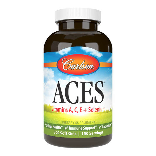 Carlson ACES 300 Softgels bottle – front view