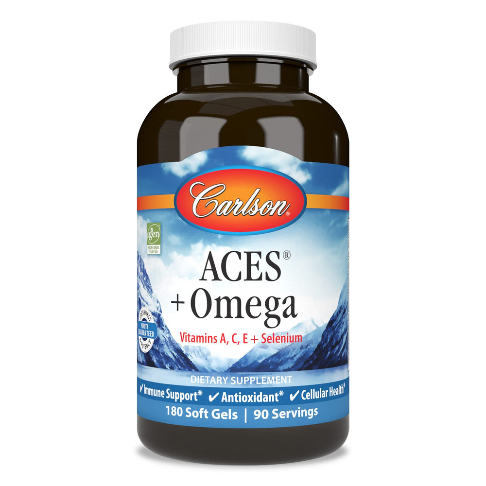 Carlson ACES + Omega bottle and label