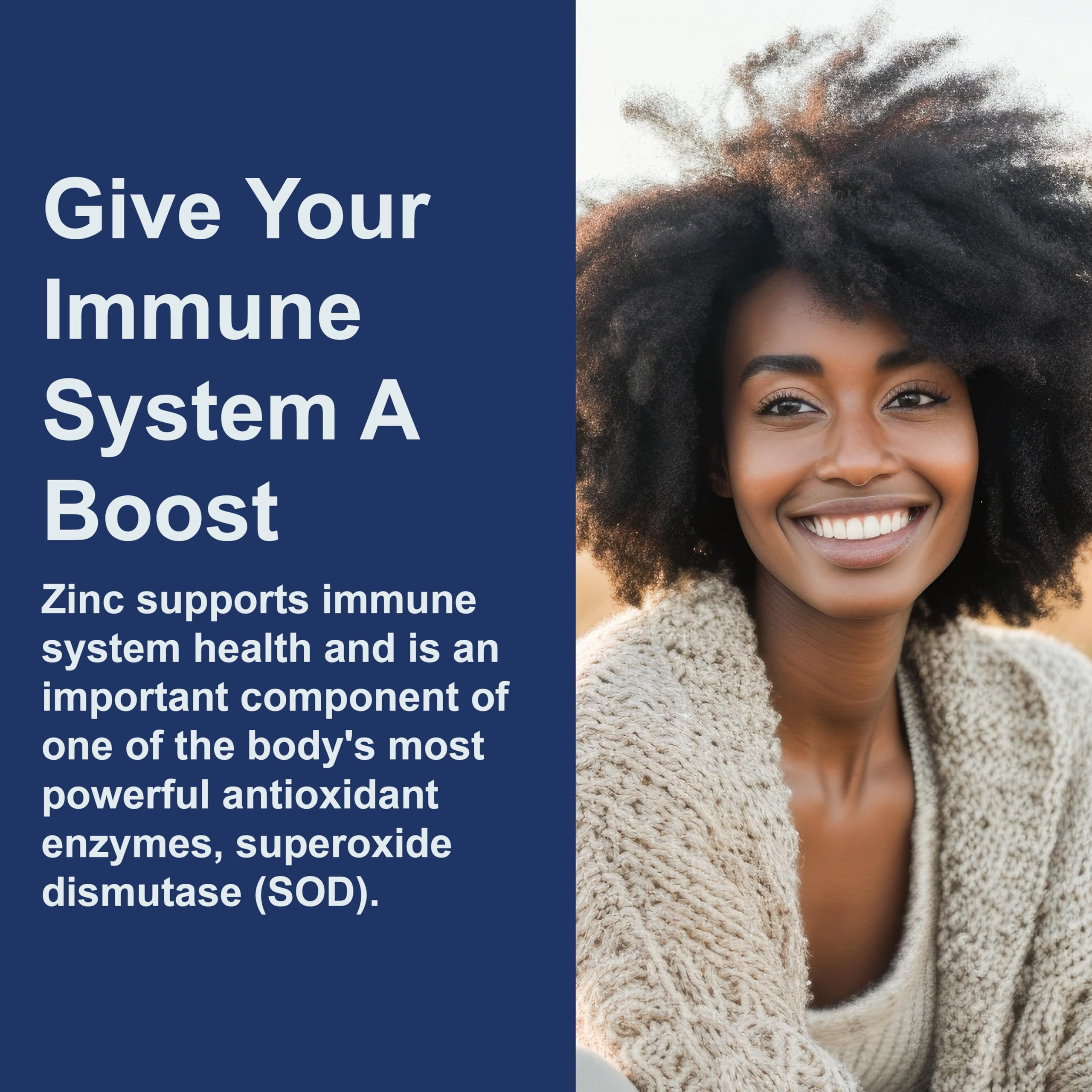 Zinc and immune health emphasis graphic