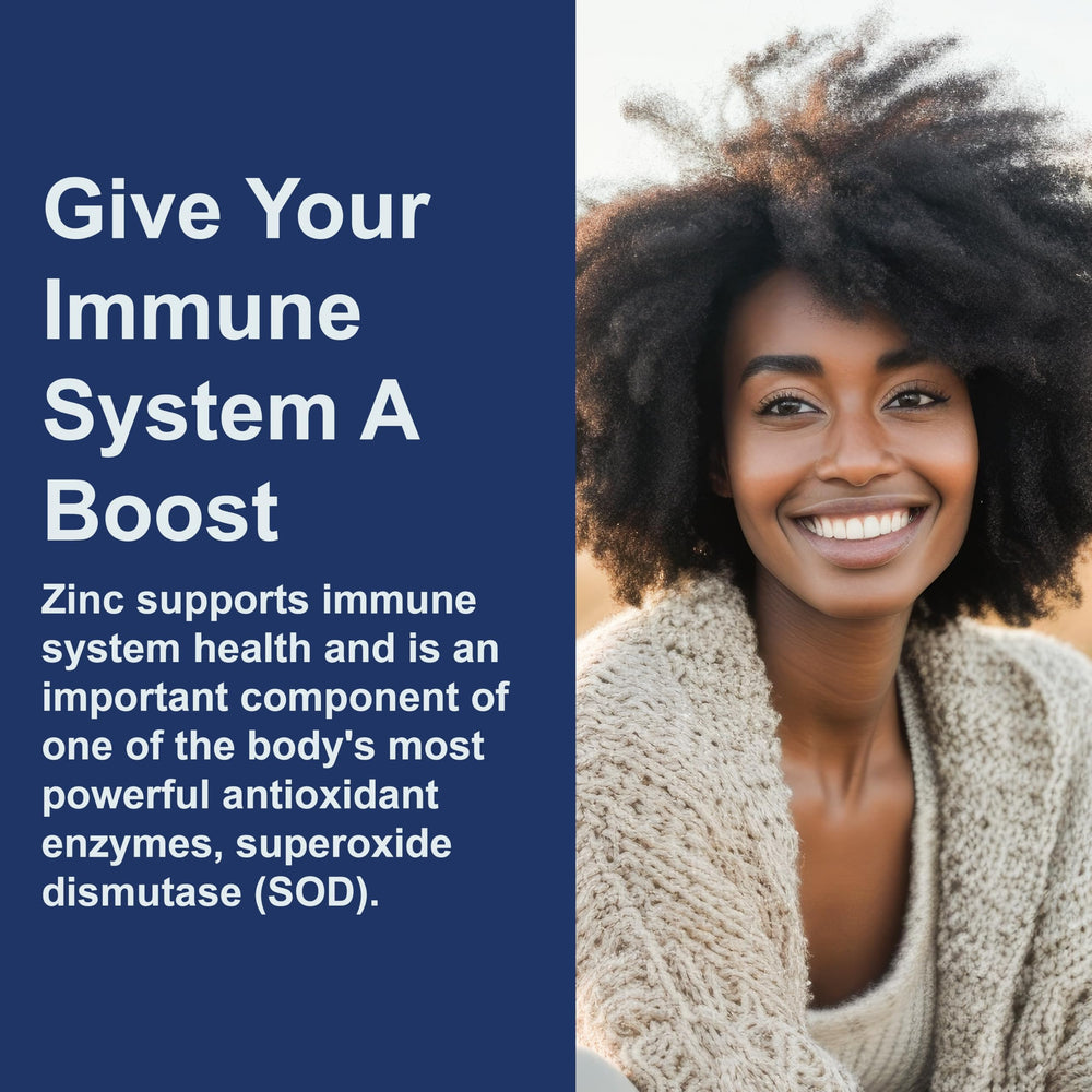 Zinc and immune health emphasis graphic