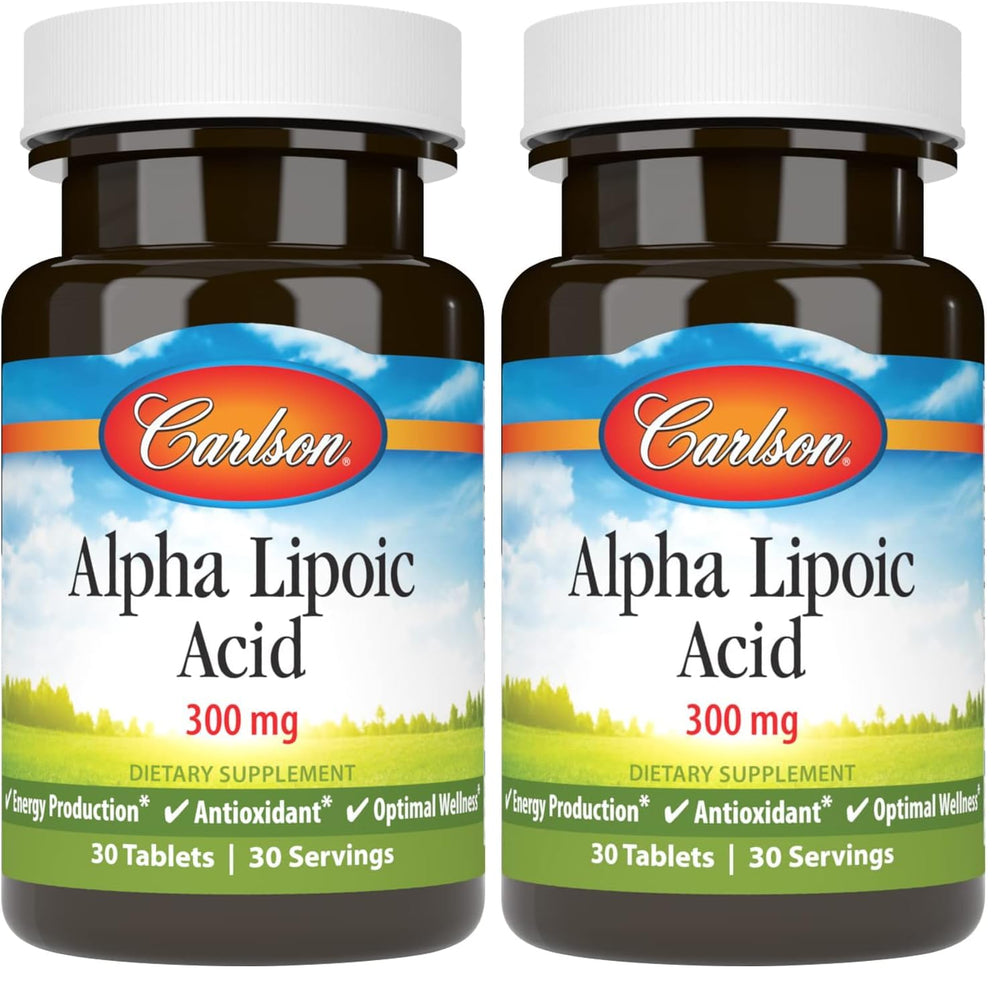 Carlson Alpha Lipoic Acid 300 mg bottle – front view
