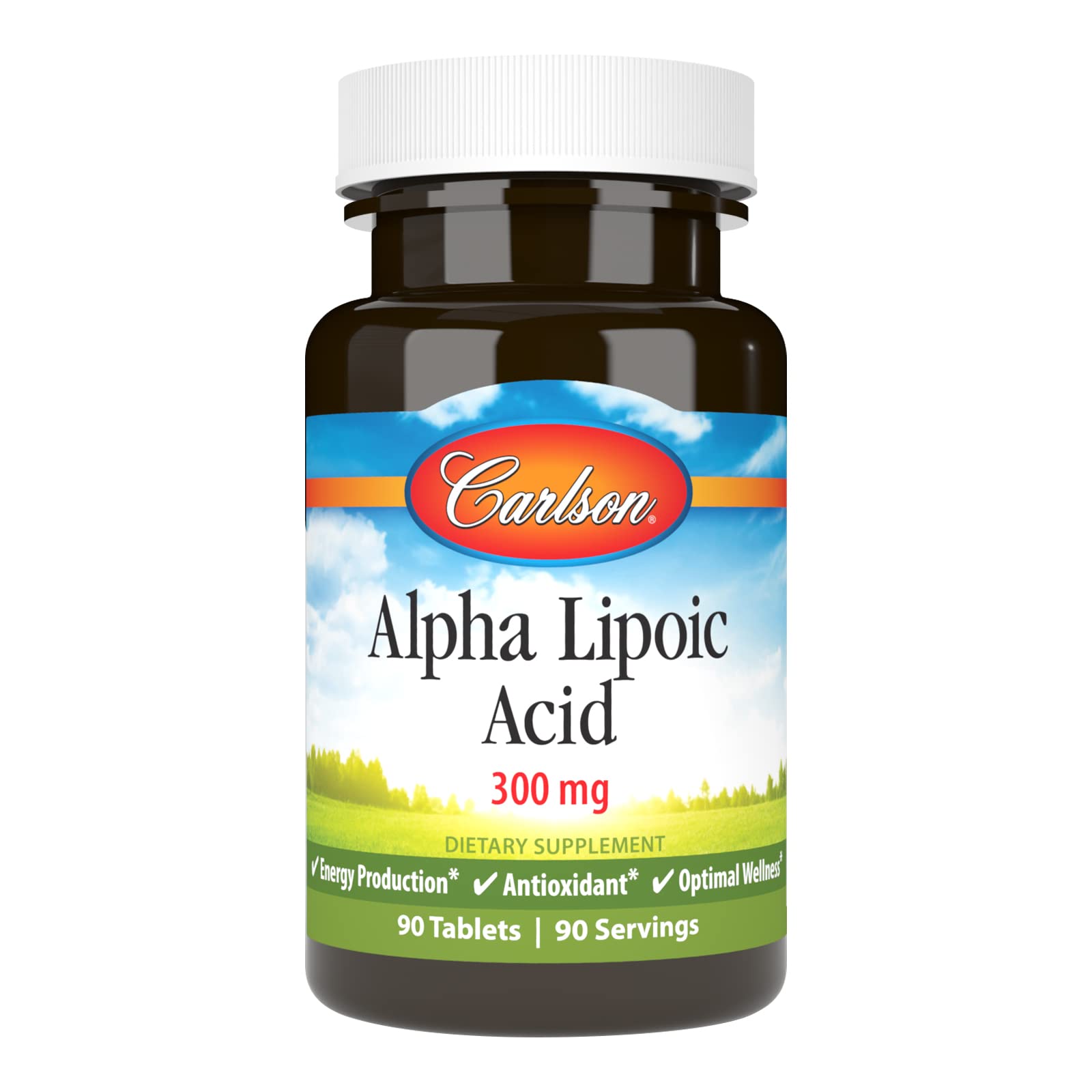 Carlson Alpha Lipoic Acid 300 mg bottle with 90 tablets