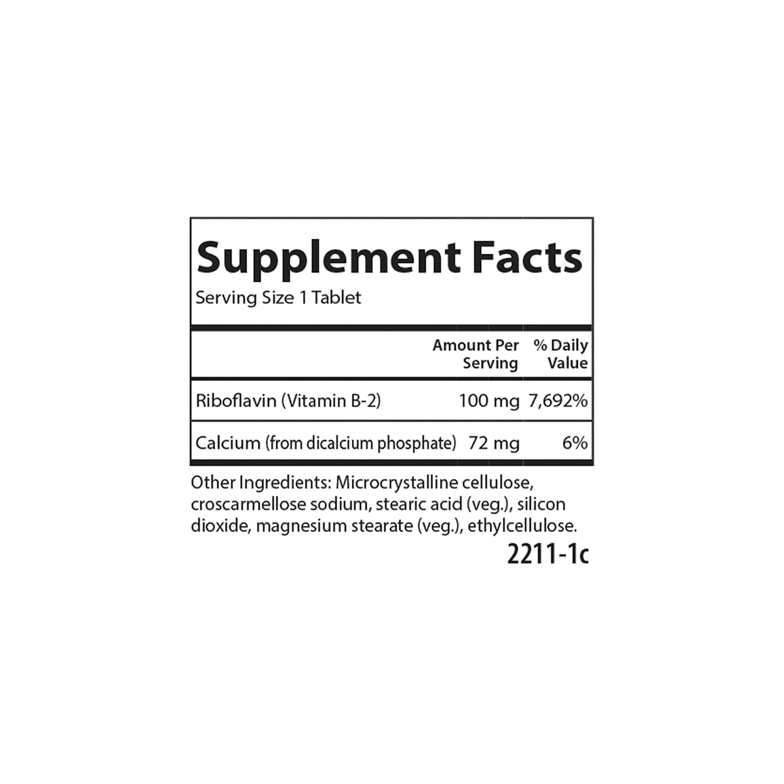 Vision health support graphic for B2 riboflavin