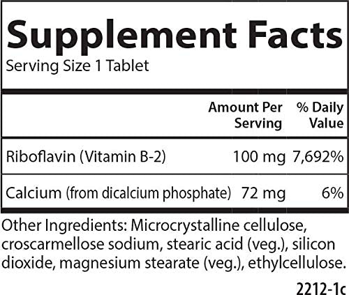 Riboflavin tablets arrangement