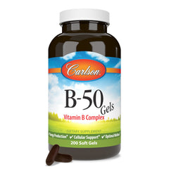Close-up of Carlson B-50 Gels softgels