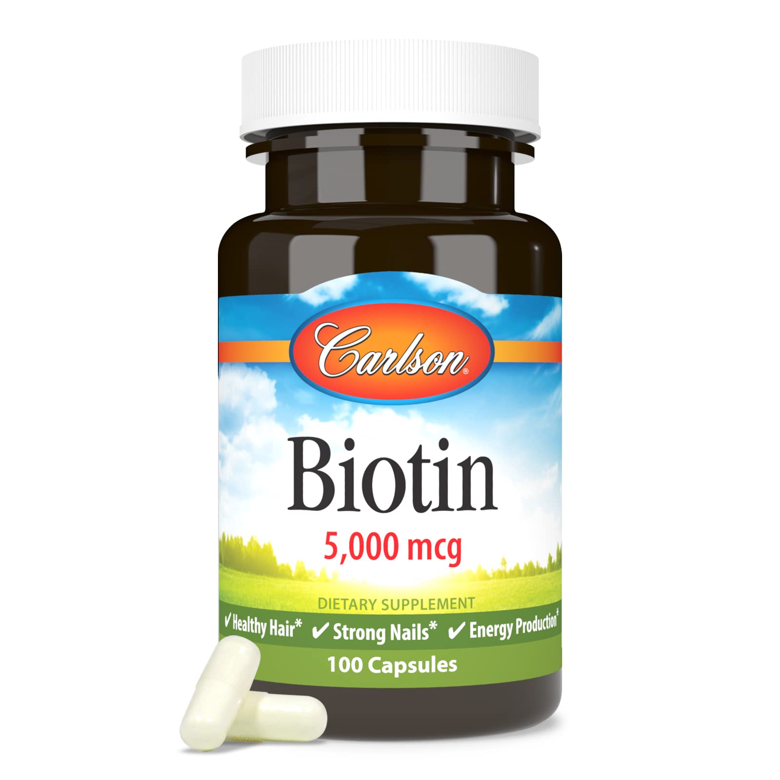 Healthy hair close-up with Biotin imagery