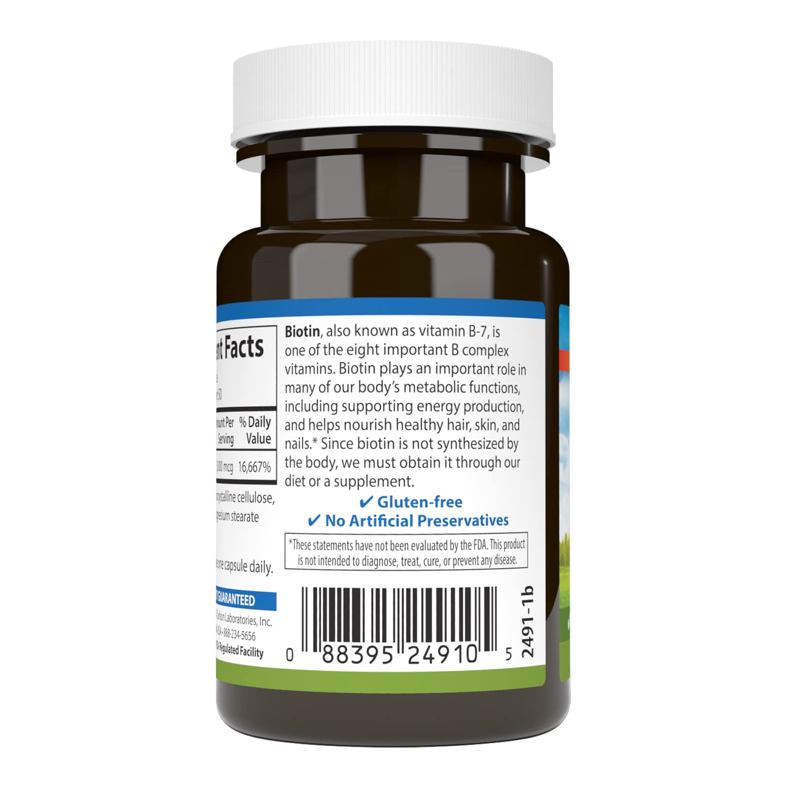 Illustration of healthy hair concept with Biotin 5000 mcg