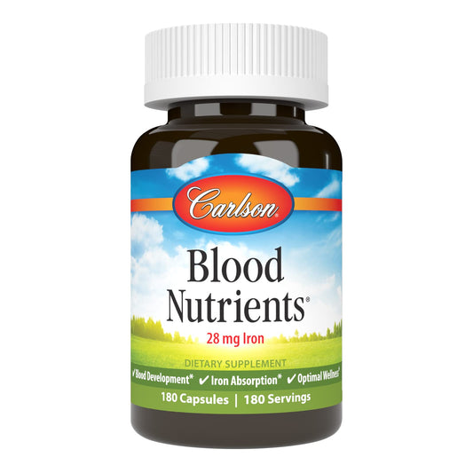 Carlson Blood Nutrients bottle – front view