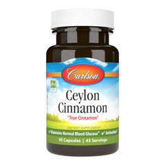 Carlson Ceylon Cinnamon bottle with 45 capsules