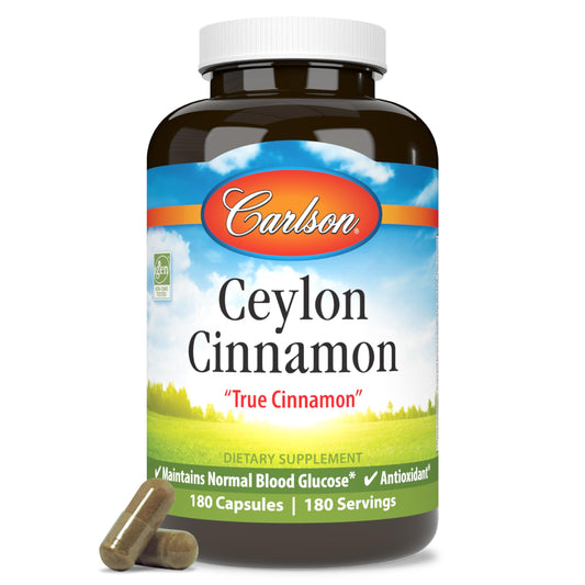 Carlson Ceylon Cinnamon 500 mg capsules bottle