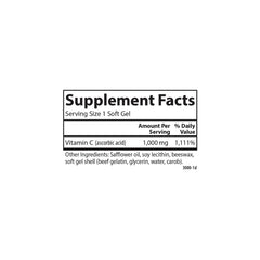 Front label of Carlson C-Gel 1000 mg Vitamin C bottle