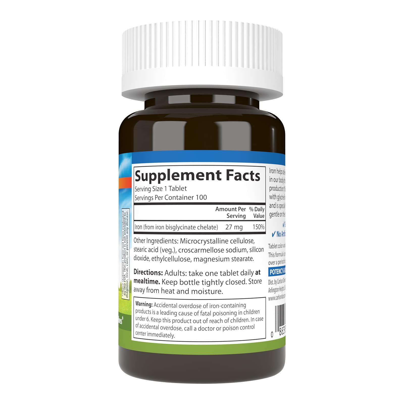 Illustration of iron bisglycinate chelate structure