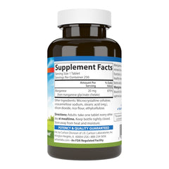 Tablets of Carlson Chelated Manganese 20 mg