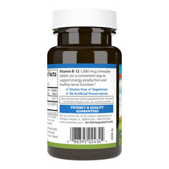 Lemon-flavored B-12 chewable tablets – 1000 mcg