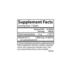 B-12 1000 mcg chewables – red blood cell formation support
