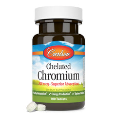 Close-up of Carlson chromium tablets