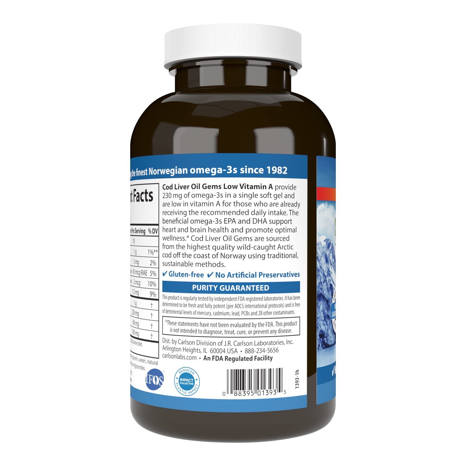 Graphic showing 230 mg omega-3 per softgel