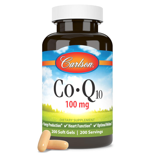 Carlson Co-Q10 200 softgels bottle