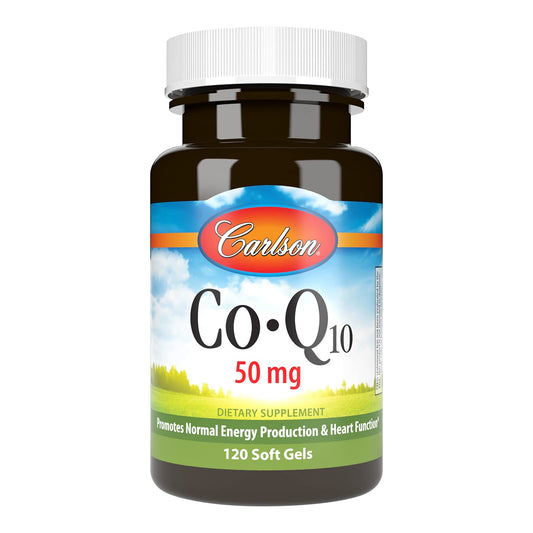 Carlson Co-Q10 50 mg bottle with label