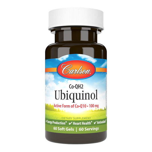Carlson Co-QH2 Ubiquinol 100 mg softgels bottle