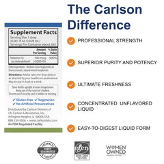 Unflavored Carlson D3 liquid bottle displayed