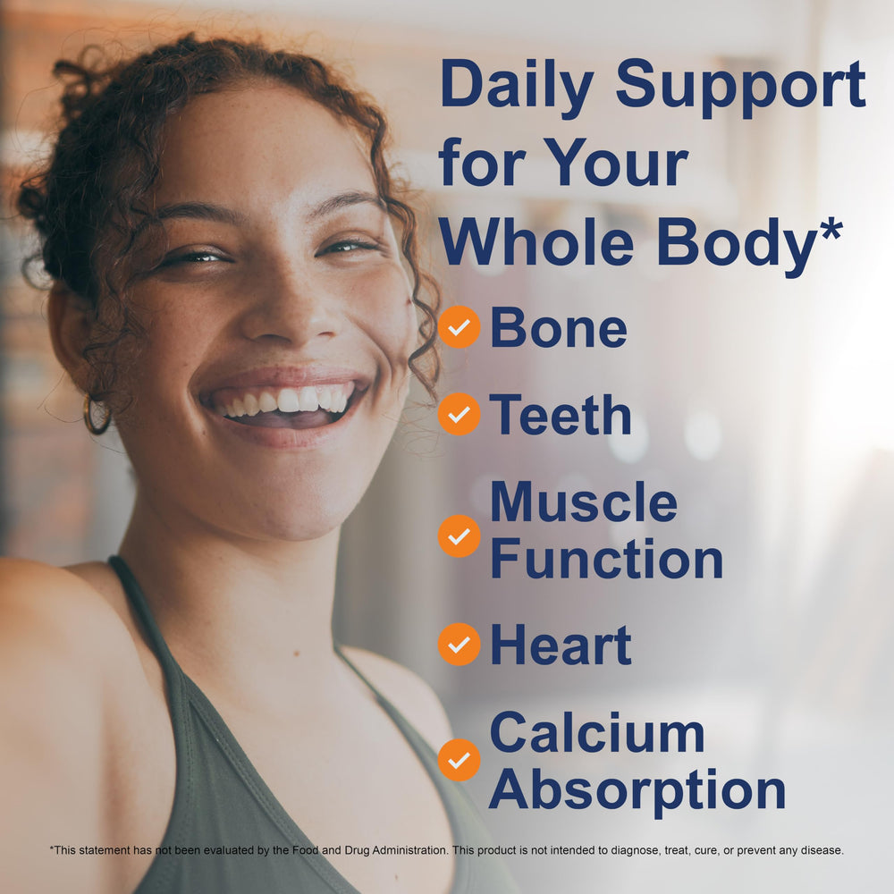Illustration of healthy teeth and gums benefiting from D3 and K2