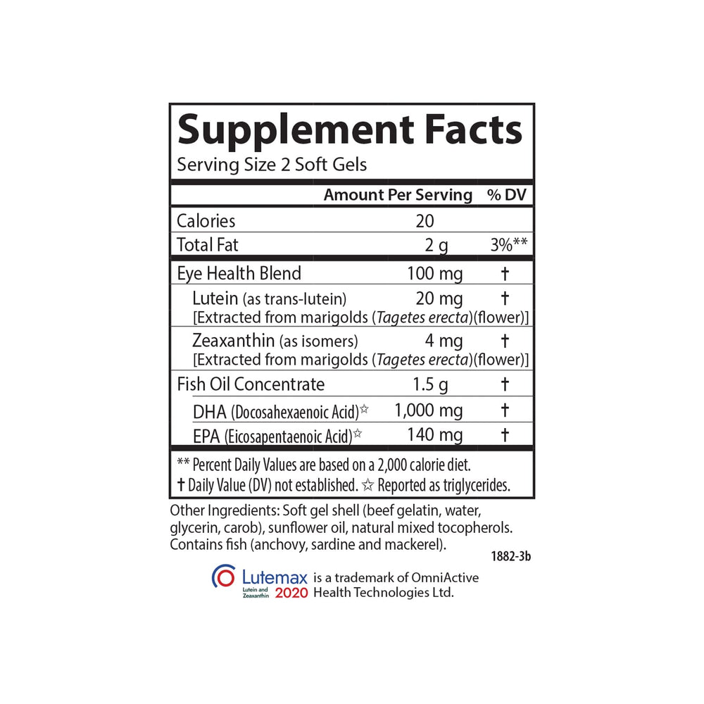 Lutein and Lutemax 2023 on packaging