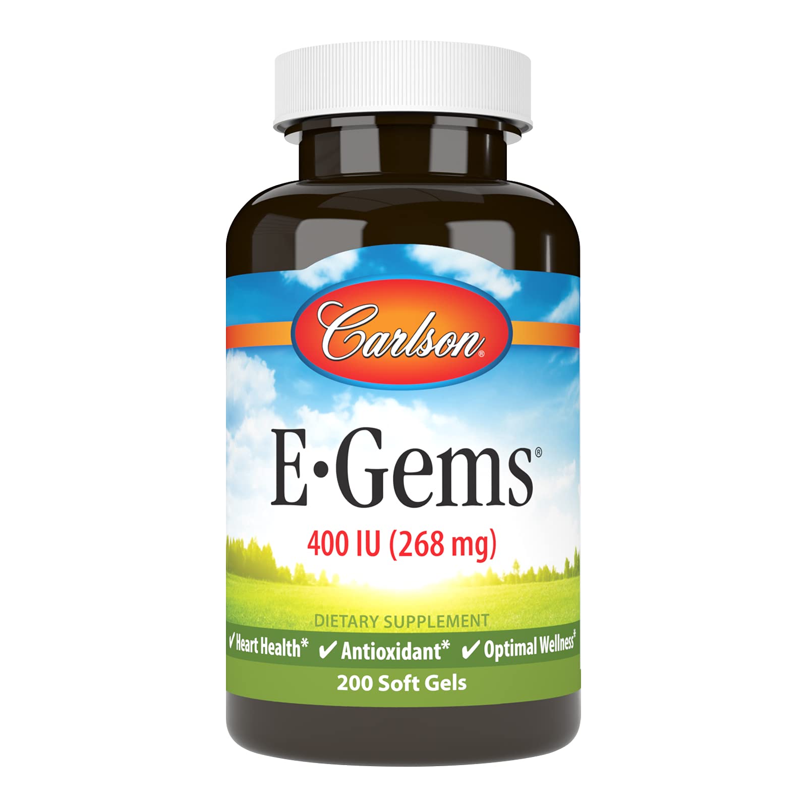 Antioxidant benefits graphic for Carlson E-Gems 400 IU