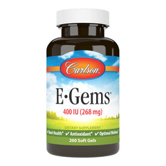 Antioxidant benefits graphic for Carlson E-Gems 400 IU