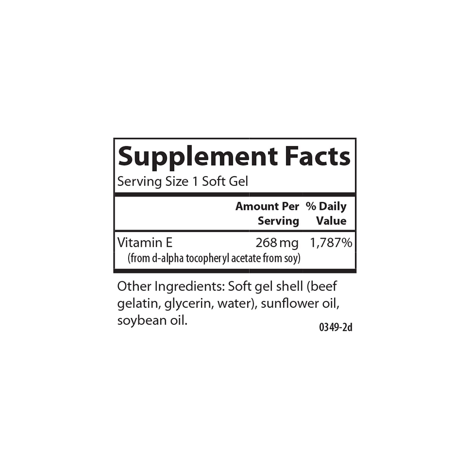 Single 400 IU Vitamin E soft gel capsule