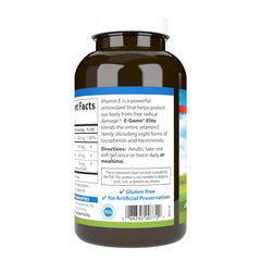 Label highlighting tocopherols and tocotrienols in Vitamin E
