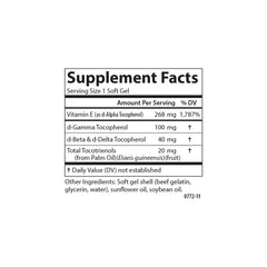 Natural-source Vitamin E softgels in bottle