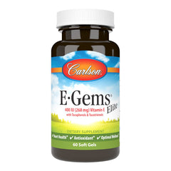 Carlson E-Gems Elite Vitamin E 400 IU bottle front view