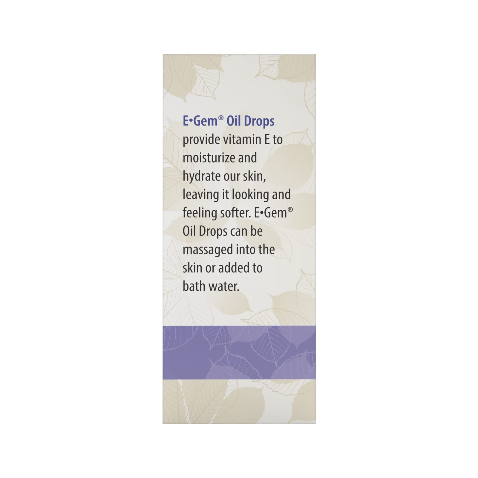 Close-up of Carlson E-Gem Oil Drops label