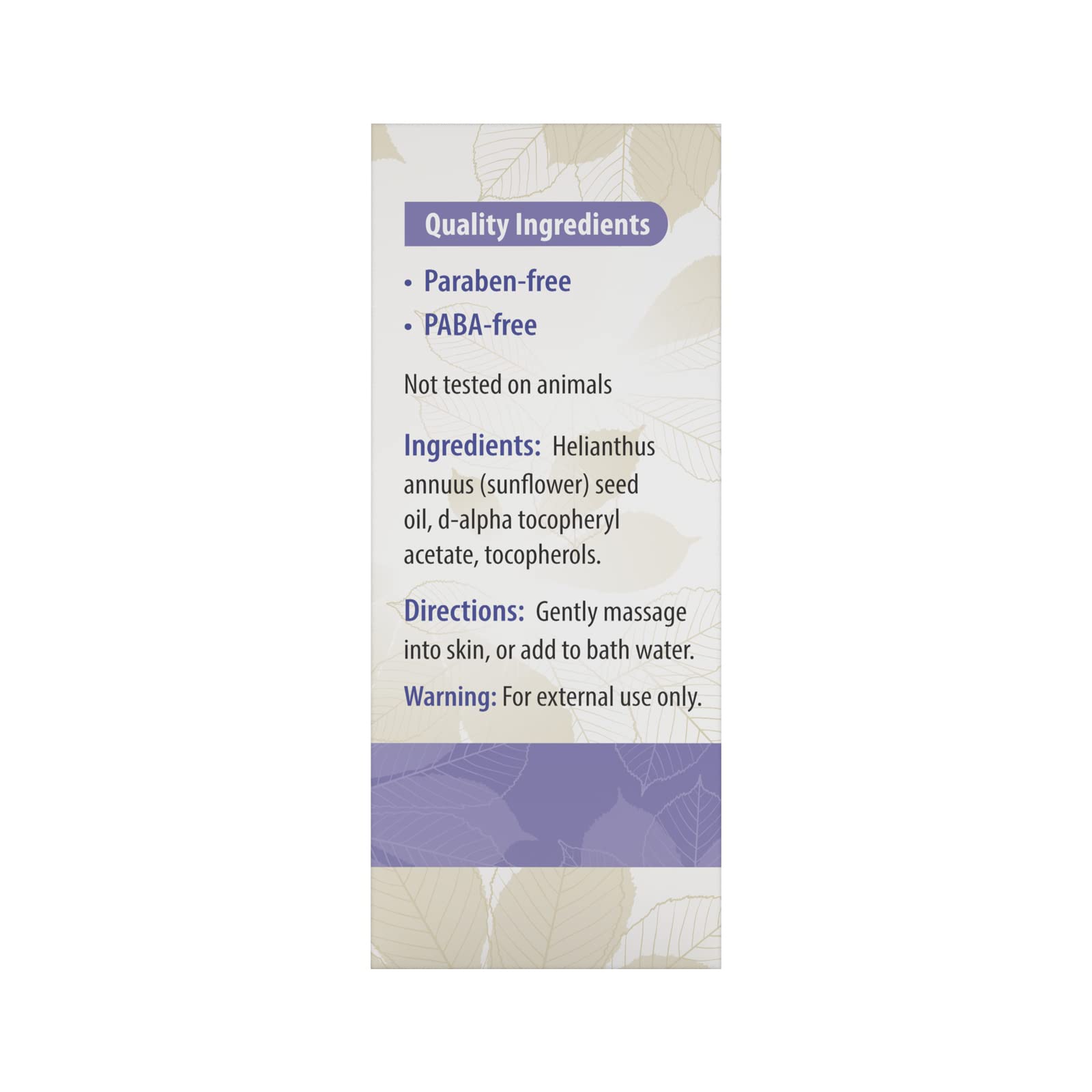 All-natural vitamin E oil packaging on a clean surface