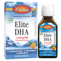 Carlson Elite DHA orange bottle front view