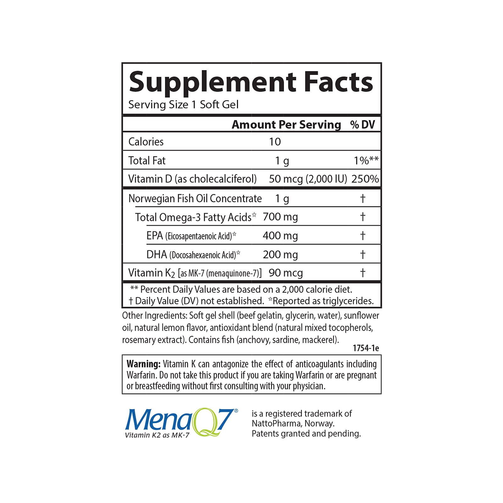 Bottle with D3 and K2 badge highlighting vitamin blend for bone health support.