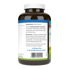 Side view of Carlson Empty Gelatin Capsule #00