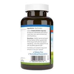 Carlson empty gelatin capsule bottle with screw cap