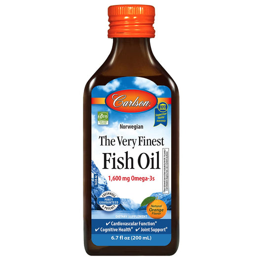 Carlson fish oil orange bottle front