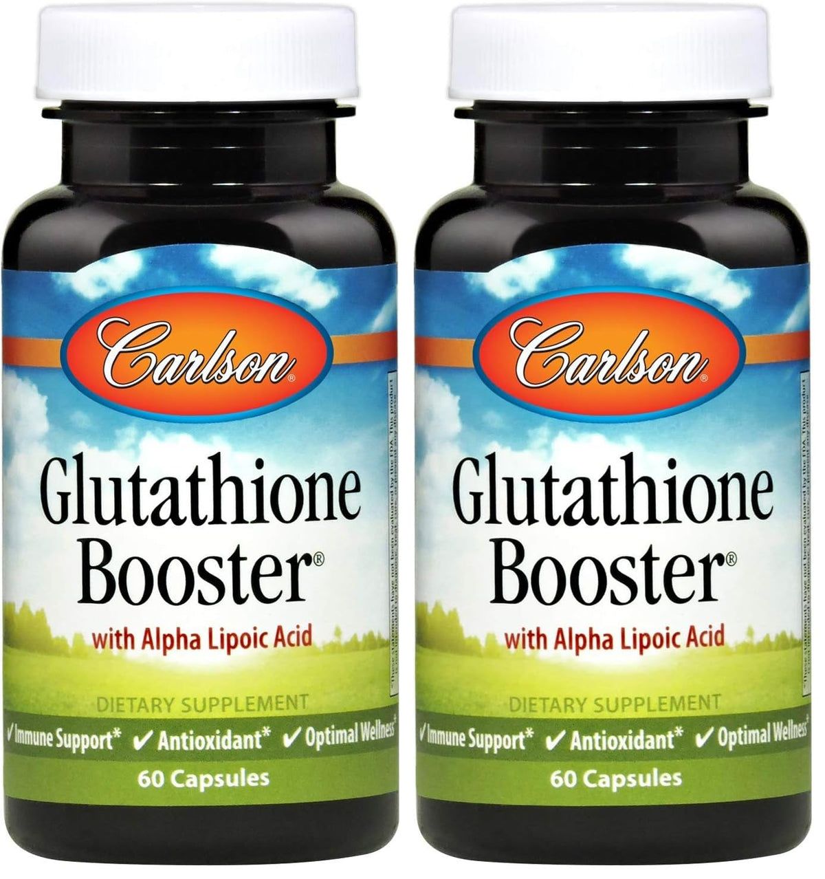 Carlson Glutathione Booster bottle with label visible