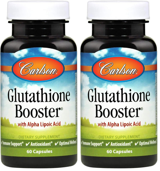 Carlson Glutathione Booster bottle with label visible