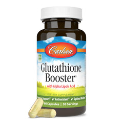 Alpha Lipoic Acid highlighted on Carlson Glutathione Booster label