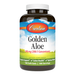 Carlson Golden Aloe 180 Softgels front view